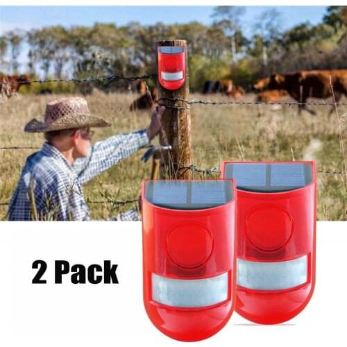 Solar Strobe Alarm Light Wall Dedector 110db Flashing 6LED Light IP65 Waterproof Motion Sensor Security Light solar garden light