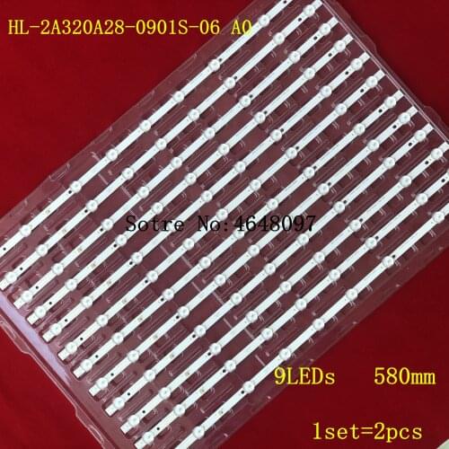 LED Backlight strip 9 lamp for HL-2A320A28-0901S-06 A0 8D2A-DLM3-200900 HV320WHB-N80 SHIVAKI STV-32LED15 32DLE250 32DLE252