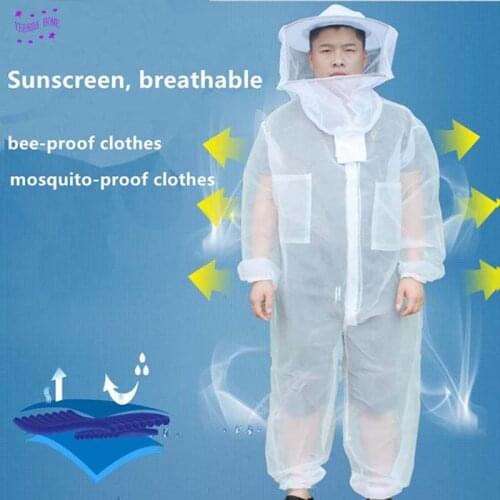 Outdoor Anti-bee clothing Mosquito Repellent Suit Bug Mesh Hooded Suits Fishing Hunting Camping Beekeeping fishing clothes