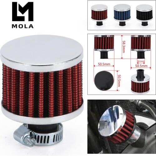 Universal 12mm Car Air Filter for Motorcycle Cold Air Intake High Flow Crankcase Vent Cover Mini Breather Filters