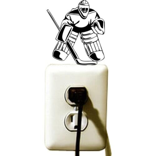 Hockey Ice Sport Light Switch Vinyl Sticker Door Room Decor Decal 5WS0441