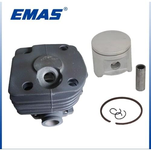 High Performance EMAS Black Cylinder Piston Kit With Round Intake Diameter 48mm for H365 Chainsaw Parts