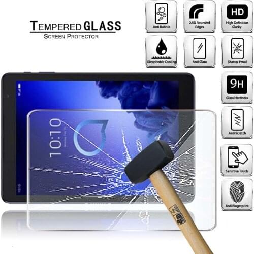 Tablet Tempered Glass Screen Protector Cover for Alcatel 3T 10 Tablet PC Anti-Screen Breakage HD Tempered Film