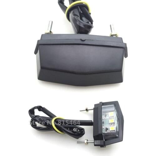 Yecnecty 1 PC ABS Motorcycle LED Light 3 LED Chip Motorbike Number License Plate Lamp Car Off-Road Vehicles Tail Rear Mini Light