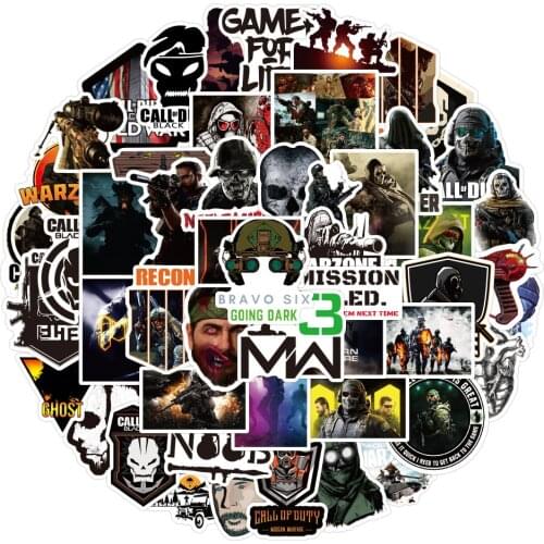 10/30/50PCS Call of Duty Cool Game Cartoon Stickers Decals Waterproof Travel Luggage Skateboard Classic Toy Graffiti Sticker