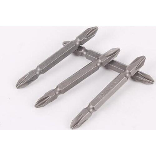 10 Pcs/set 1/4" Hex Shank Magnetic PH2 Phillips Cross Head Screwdriver Bits 65mm Tool Double Ended Power Driver Bit