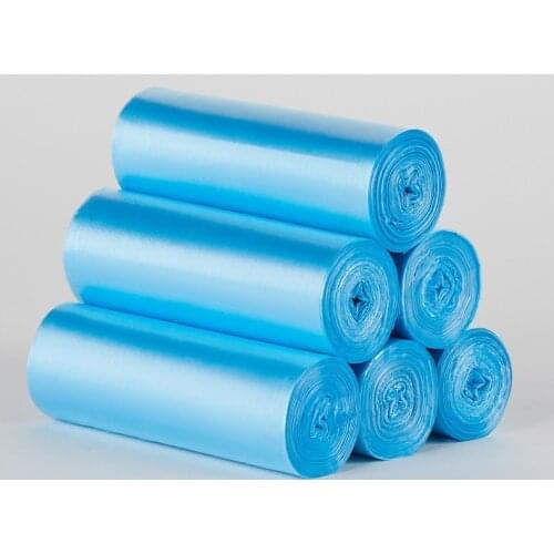 100pcs/Pack 45x60cm Vest Type Disposable Trash Bags Blue Plastic Bags Household Garbage Bags Kitchen Supplies