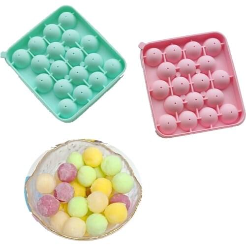 18 Grids 2 Pcs Ball Silicone Ice Mold Ice Cube Maker Round Chocolate Ice Cream Mould For Ice Tray Magnum Bar Whiskey Accessories