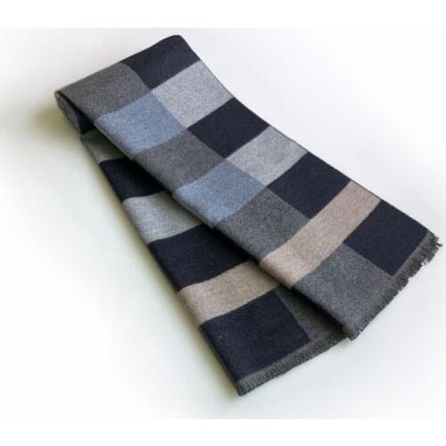 2020 Unique Design Plaid Double Side Cashmere Scarf Shawl Winter Men Luxury Brand Soft Warm Smooth bandana Scarves Ponchos Wrap