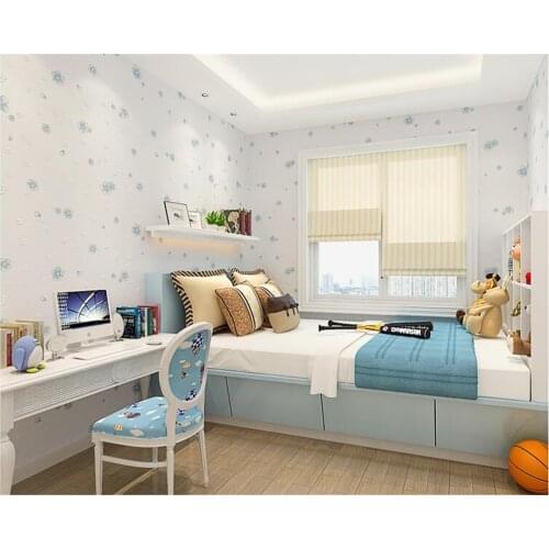 Beibehang 3D clear 3d wallpaper pastoral warm non-woven bedroom room wedding room children room girl room wall paper TV behang