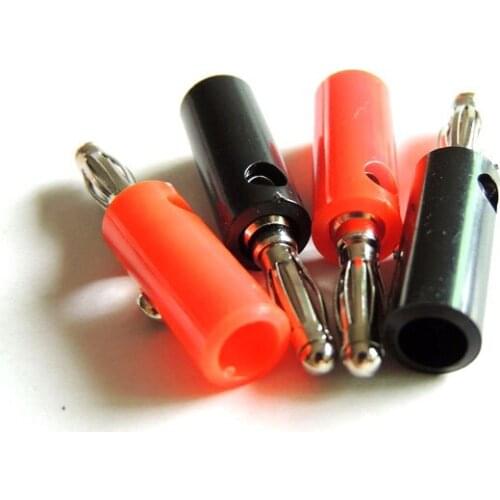 500pcs Speaker Wire Cable 4mm banana plug Male Adapter Screw for Binding Post Test Probes connector