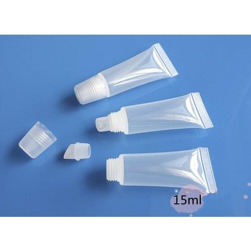 5g/8g/10g/15g Empty Lipstick Tube Lip Balm Soft Tube Makeup Squeeze Clear Lip Gloss Container Empty bottle Makeup bottle