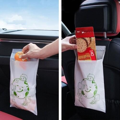 60PCS Car Garbage Bag Disposable Trash Bags Sticking Type Auto Storage Bag For Car Home Office Kitchen Accessories