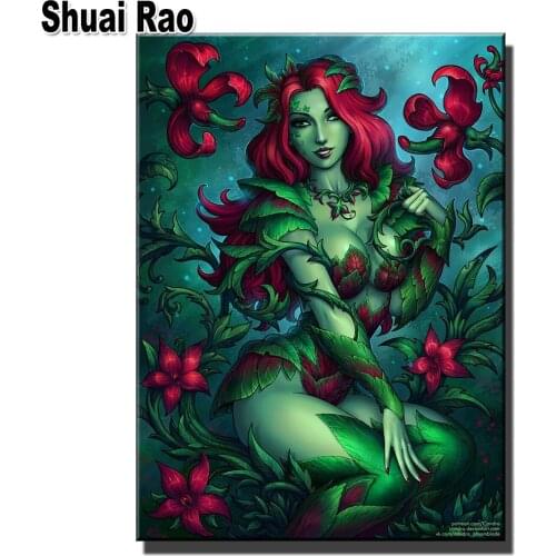 Diamond mosaic Full Square/Round 5D Diy Diamond painting Cartoon Mermaid DIY Diamond embroidery Cross stitch Flower Girl