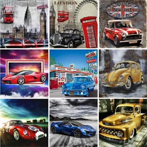 Diamond Painting Full Drill Square/Round Car 5d Cross Stitch Mosaic Embroidery Kits Rhinestones Art Sale Decoration for Home