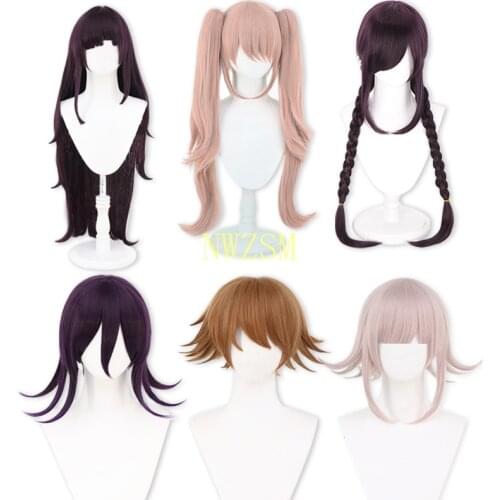 Anime Danganronpa 2 Mioda Ibuki Wigs Cosplay Nanami ChiaKi Wigs Danganronpa V3 Hair Wig Women Mikan Short Long Hair Wigs Girls