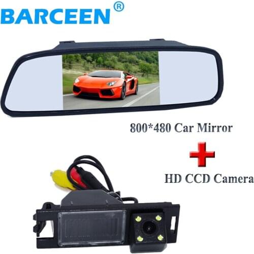 Colorful hd ccd image sensor car parking camera 4 led with 5" car reversing monitor for Hyundai IX35 2010/2012 / tucson 2011