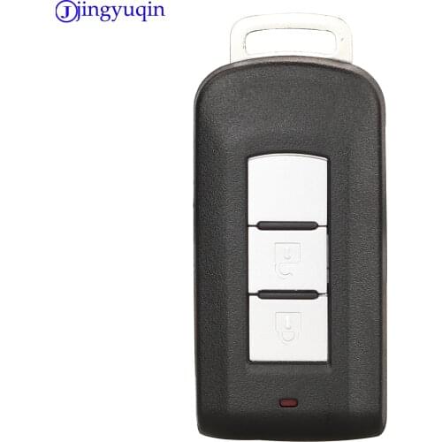 Jingyuqin 2 Buttons Remote Car Key Shell For Mitsubishi Outlander 2016 Lancer 10 Pajero Sport ASX L200 Smart Key