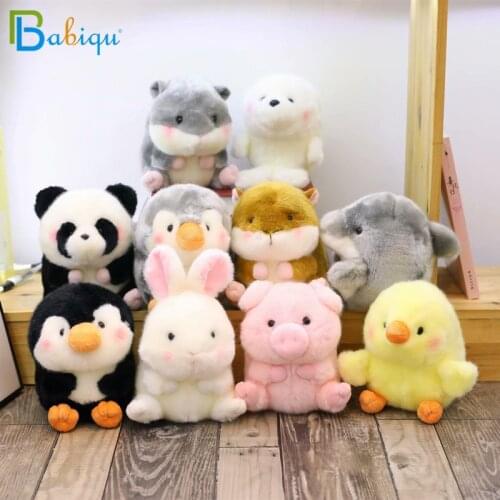 Babiqu 10 Styles Cute Animals Plush Toys Stuffed Soft Kawaii Panda Pig Hamser Rabbit Baby Cartoon Toys Christmas Party Dolls