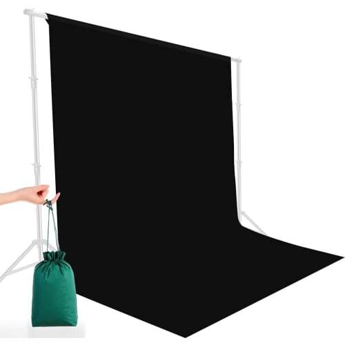5*7FT/1.5M*2.15M Portable, Collapsible Reusable Black Screen Chromakey Photo Video Photography Studio Pure Backdrop