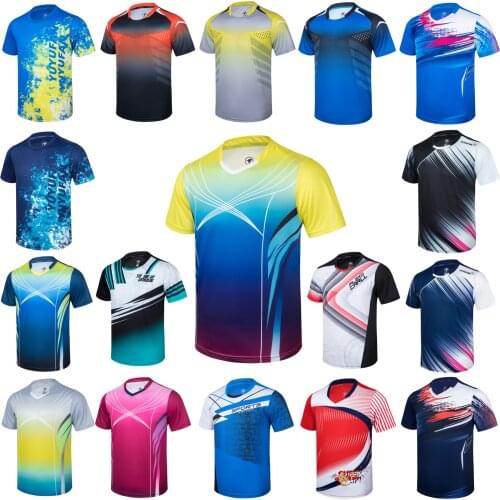 Men Women Tennis T Shirts Girl Badminton T-Shirts Children Table Tennis Kits Volleyball Jerseys Uniforms Team Game Jersey