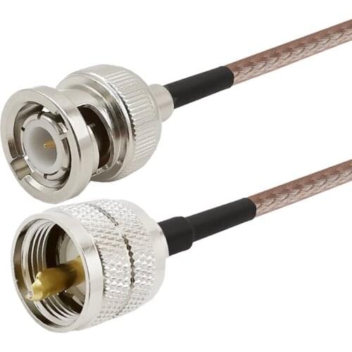 BNC Male to UHF PL259 Male RG316 Extension Cable for Ham Radio UHF to BNC Plug Adapter RF Coaxial Coax Cable