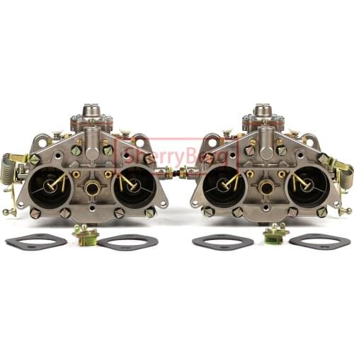 SherryBerg Chrome Carburetor Carb Pair CARBURETTOR for PORSCHE 356/912 40 PII-4 Weber SOLEX TYPE 2PCS/SET LEFT & RIGHT Vergaer