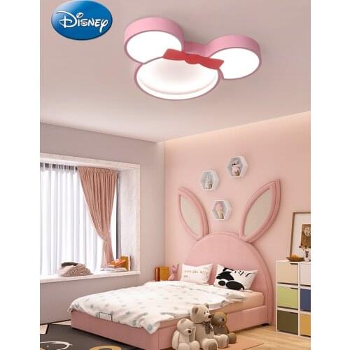 Disney Cartoon Mickey Childrens Room Lamp Girl Bedroom Lamp Boy Modern Eye Protection Room Ceiling Lamp