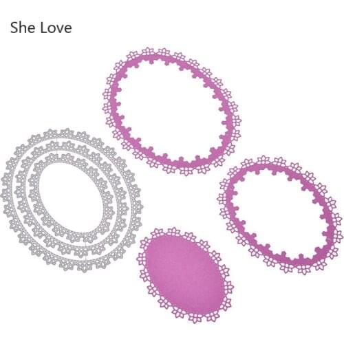 Chzimade Metal Cutting Dies Big Round Circle Craft Dies For Photo Frame Background Card Making Scrapbooking Home Decoration