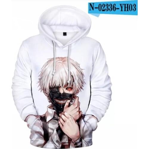 Personality Tokyo Ghoul 3D Hoodies Sweatshirts Men/women Anime 3D Print Japanese Hoodie Tokyo Ghoul Streetwear Pull Kids Clothes