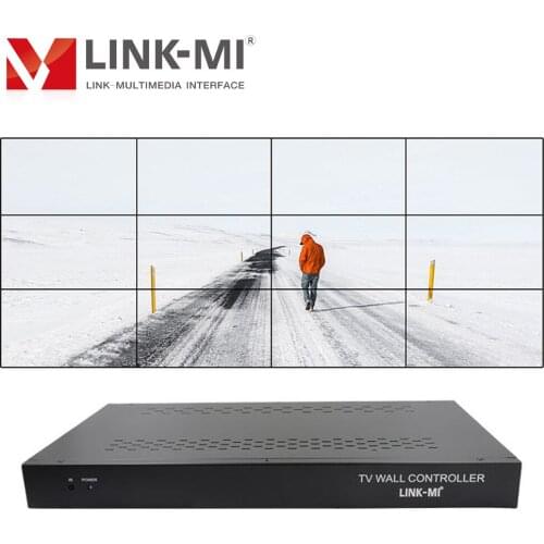 LINK-MI 6-12 Channels Video Wall Controller support 3x4 2x5 2x4 3x3 2x3 2x2 HDMI USB DVI VGA inputs for max 12 Displays