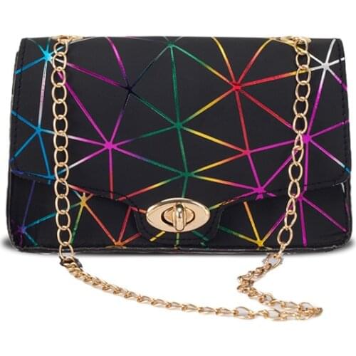 Japanese Harajuku New Dazzling Shoulder Bags for Women Designer Flap Pocket Lock Catch Pink Chain Crossbody Bag Female Designer