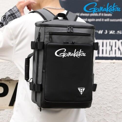 2021 New Gamakatsu Fishing Bag Hiking Bag Large Capacity Outdoor Sports Backpack Fishing Backpack Sport Waterproof Bag