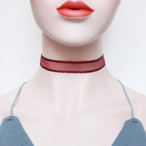 New Fashion Simple Lace Choker Necklace Vintage Wide Ribbon Handmade Neckless Jewelry Collar Nacklace For Women SGL1017