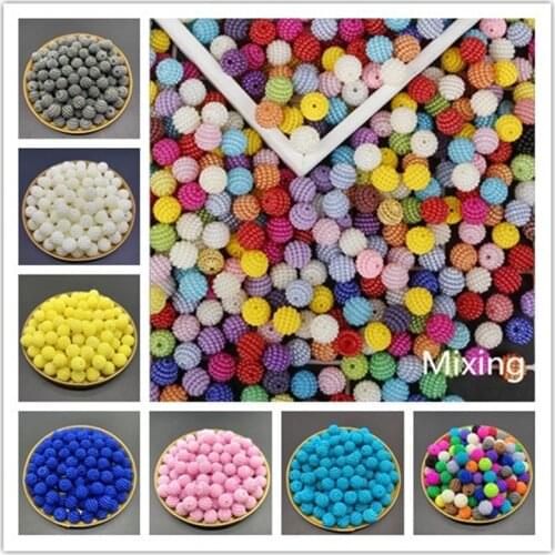 Wholesale 10mm 50pcs Acrylic Beads Bayberry Beads DIY Handmade Material Hair Accessories Headwear Accessories 30 Colors Pick