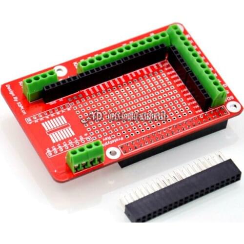 Raspberry PI 3 B+ two generation B PI3 version of the prototype raspberry pie expansion board