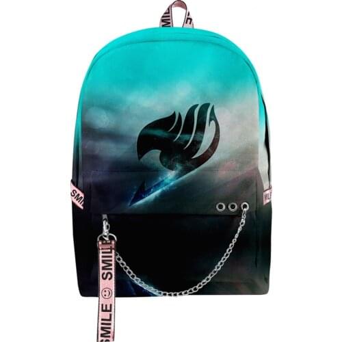 Trendy New School Bags Boys Girls FAIRY TAIL Travel Bags 3D Print Oxford Waterproof Notebook multifunction Shoulder Backpacks