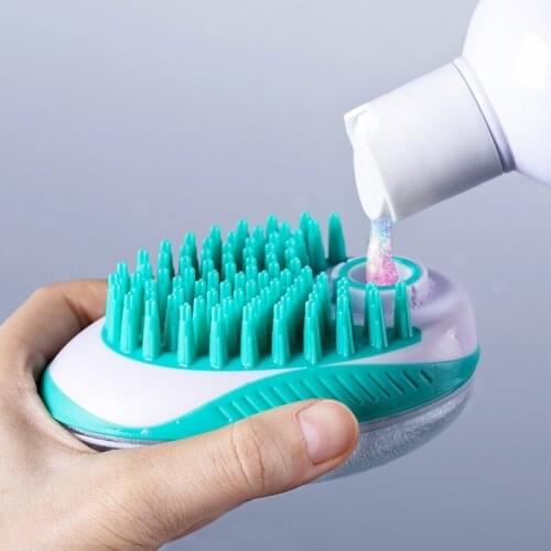 Silicone Dog Bath Brush Pet Comb SPA Shampoo Massage Brush Shower Pet Hair Remover Comb For Dogs Cats Pet Cleaning Grooming Tool