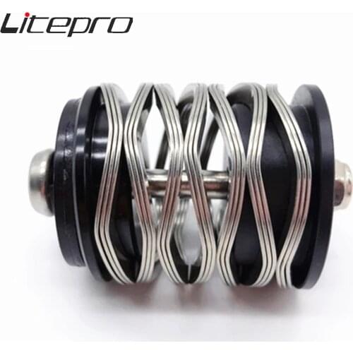Folding Bike Titanium Shaft Steel Shaft Shock Absorber BMX Bicycle 3 Sixty Wave Spring Suspension Bicycle Parts
