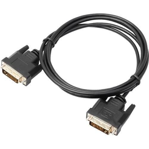 Universal 1.8M/3M/5M DVI D To DVI-D Gold Male 24+1 Pin Dual Link TV Cable Perfect For TFT Monitor Black
