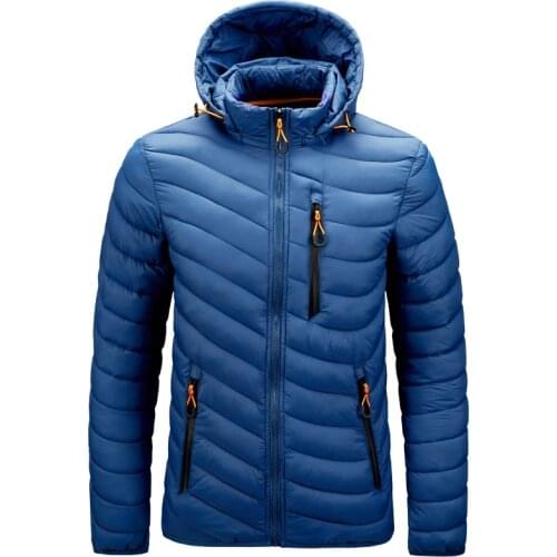 Spring Lightweight Warm Jacket Men Windbreaker Autumn Hooded Soft Thin Parkas Mens Fashion Casual High Quality Jacket Coat Male