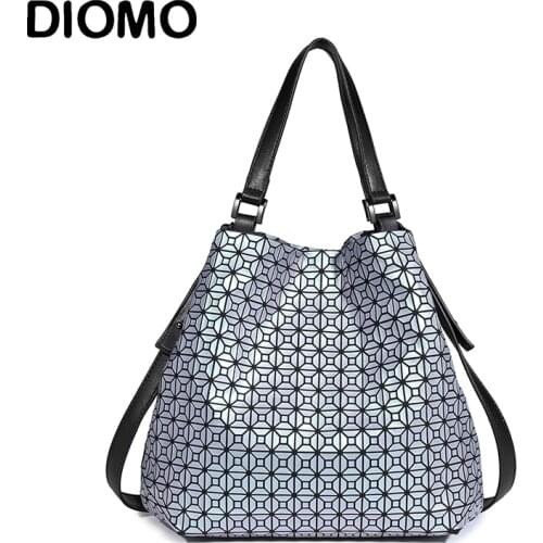 DIOMO Winter Handbags for Women Luxury Designer Handbags High Quality Bucket Bag Female Geometry Silicone Large Shoulder Bag