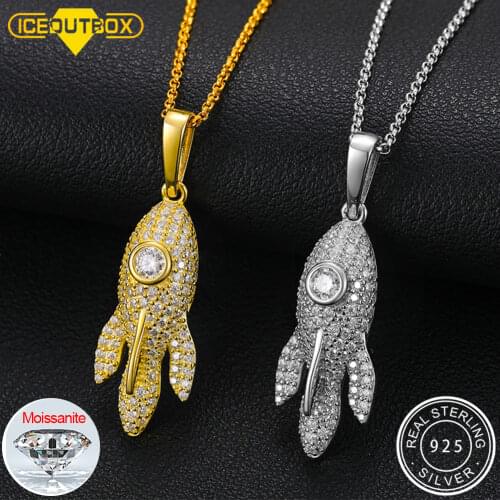 Top Quality 100% 925 Sterling Silver Whale Moissanite Pendant Iced Out Bling Necklace For Women Hip Hop Fine Jewelry Party Gift