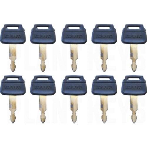 10) Heavy Equipment Keys For Kobelco ExcavatoOEM Logo K250 fit Case Kawasaki New Holland