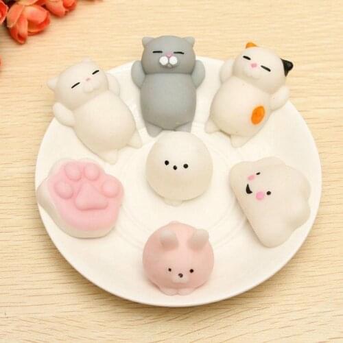 10Pcs Random Funny Squish Lot Slow Rising Fidget Decompression Toy Kawaii-Cute Animal Hand Toy