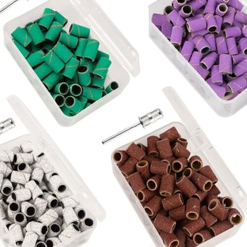 100pcs 80''/120''/180" Nail Art Sanding Bands Gel Polish Remover Tool Accessory for Electric Nail Machine Nail Drill Bits