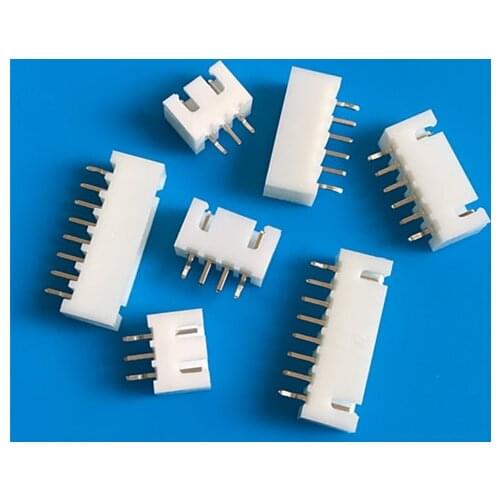100pcs Micro Mini JST XH 2.54mm 2/3/4/5/6/7/8/12 pin Horizontal Male Connector