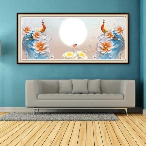 5D Diamond Painting Flowers Diamond Embroidery Full Square Round Scenery Floral Peacock Diamond Mosaic Cross Stitch Kit Wall Art