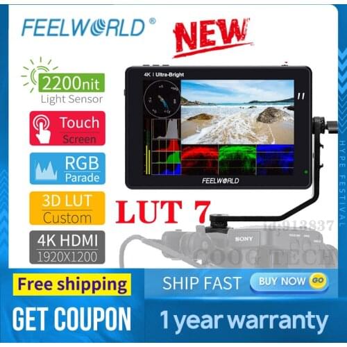 Portkeys HS7T 7 inch camera monitor 4K 3G SDI&HDMI-compatible 1200nit HIGH Bright Monitor with 3D LUT Histogram monitor for dslr