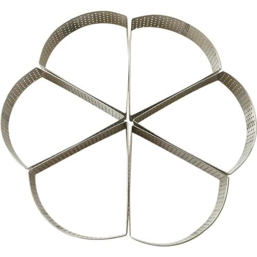 Promotion! Fan-Shaped Triple-Cornered Perforated Tart Ring Quiche Cake Ring Mold Tart Pan Pie Tart Ring with Hole Fruit Pie Circ